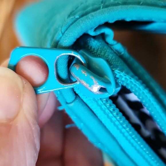 Vera Bradley Quilted Teal Wallet - Picture 10 of 16